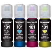 Комплект чернил Printalist 101 для Epson L4150/L4160/L4167/L6160/L6170/L6190, Black/Cyan/Magenta/Yellow, 4x70 мл, пигментное/водорастворимое (PL101SET)