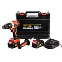 Шуруповерт GTM DSI18/80BL з ударом, 18В, 80Нм, 2шв (без АКБ та ЗП) (DSI18/80BL_BARE TOOL)