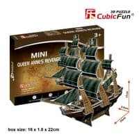Пазл Cubic Fun 3D Корабль Месть Королевы Анны серия мини (S3031h)