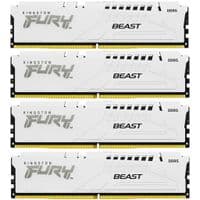 Память для настольных компьютеров Kingston DRAM 128GB 5600MT/s DDR5 CL40 DIMM (Kit of 4) FURY Beast White XMP EAN: 740617335118