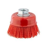 Щетка для электроинструмента Sigma проволочная чашевидная 75мм М14x2мм нейлоновая 9014471 (9014471)