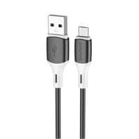Дата кабель USB 2.0 AM to Micro 5P 1.0m BX79 2.4A Black BOROFONE (BX79MB)