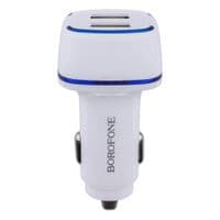 Зарядное устройство BOROFONE BZ14 Max dual port ambient light car charger 2 USB White (BZ14W)