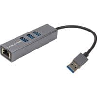 Адаптер PowerPlant USB 3.0 - USB 3.0 (3 Ports) + RJ45, 0.15м