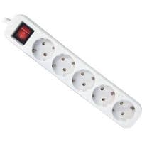 Power filtr 3.0м Defender S530, білий, 5 розеток, з вимикачем, заземленням