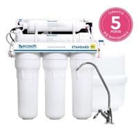 Фільтр зворотного осмосу Ecosoft Standard 5-50P з помпою та мінералізатором (1 уголь.картрідж, простий кран, 50 галл)