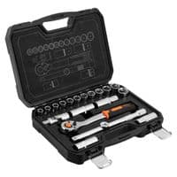 Набір інструментів Neo Tools, Набір торцевих головок, 20шт, 1/2", тріскачка 90 зубців, CrV, кейс