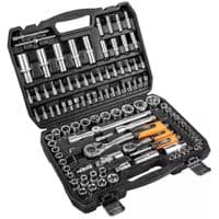 Набор инструментов Neo Tools, Набор торцевых головок, 108шт, 1/2", 1/4", CrV, кейс