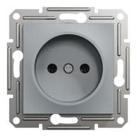 Розетка Schneider Electric ASFORA без заземлення сталь (EPH3000162)