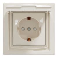 Розетка Schneider Electric ASFORA з кришкою IP44, крем (EPH3100323)