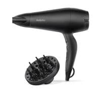 Фен Babyliss, 2000Вт, 2 режима, ионизация, холл. обдув, 2 насадки, черный