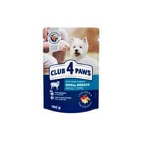 Вологий корм для собак Club 4 Paws для малих порід з ягням у соусі 100 г (4820215363464)
