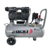 Компрессор Sigma двухцилиндровый безмасляный 1.1кВт 1400об/мин 160л/мин 8бар 24л (7042521)
