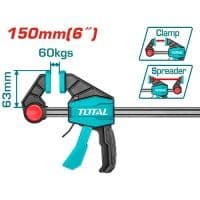 Струбцина TOTAL THT1340601 швидкозажимна, 63х150мм, 60кг