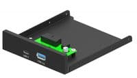 Внутрішня передня панель ПК 3.5'', USB3.1 Type-A+Type-C, чорний