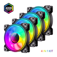 Кулер для корпуса 120mm*4 KIT ARGB fan DRH400