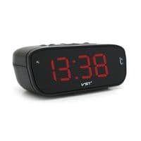 Автомобільний годинник VST-803C, будильник, живлення від прикивача 220V, Red Light
