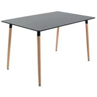 Обеденный стол Richman Ксавьер Деревянные ножки Черный 120x80 (ADD0000902)