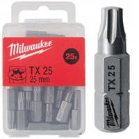 Набор бит Milwaukee TX30, 25мм, 25шт (4932399599)