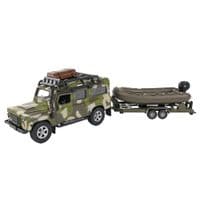 Машина Techno Drive Land Rover Defender Милитары с лодкой (520191.270)