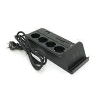 Фільтр мережі G12, 4 Socket + 4 USB 3,2А + 2 Type-C + бездротова зарядка, 2м, Black, Box