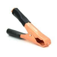 Затискач акумуляторний &amp;quot;крокодил&amp;quot; чорний 60А 100мм (еластичний гумовий кожух)