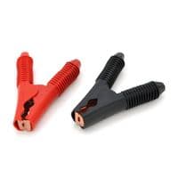 Затиск акумуляторний &amp;quot;крокодил&amp;quot; чорний 100А 95мм (щільний гумовий, рифлений кожух), Q25