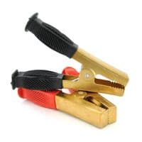 Набір акумуляторних затисків &amp;quot;крокодили&amp;quot; чорний + червоний 100А 1400мм (щільний гумовий, рифлений кожух), Пакет, Q2