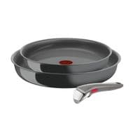 Набір посуду Tefal Ingenio Renew, знімна ручка, 3предмети, алюміній, бакеліт, сірий