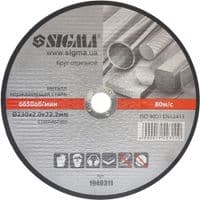 Круг відрізний Sigma по металу та нержавіючій сталі 230x2.0x22.2мм, 6650об/хв (1940311)