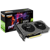 Видеокарта NVIDIA RTX 3050 /Twin/X2/(1777MHz/14Gbps)/8GBGDDR6/128/DVI+DP+HDMI Inno3D RTX 3050 TWIN X2