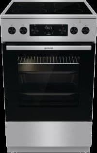 Плита Gorenje электрическая стеклокерамическая, 70л, 50x60см, дисплей, приготовление с паром, программатор, нерж.