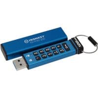 USB флэш-накопитель Kingston 128GB IronKey Keypad 200 AES-256 Encrypted Blue USB 3.2 (IKKP200/128GB)