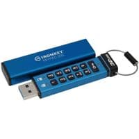 USB флэш-накопитель Kingston 32GB IronKey Keypad 200 AES-256 Encrypted Blue USB 3.2 (IKKP200/32GB)