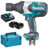 Отвертка Makita LXT, 18В, 2х5Ач, DC18RC, Makpac, 300 Нм, 1/2" (DTW301RTJ)