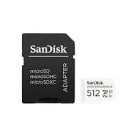 Карта пам'яті microSDXC, 512Gb, Class 10 UHS-I U3 V30, SanDisk High Endurance, 100 / 40 MB/s, SD адаптер (SDSQQNR-512G-GN6IA)