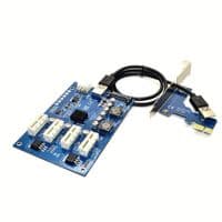 Сплиттер-разветвитель-хаб PCI-e x 1 на 3 порта х 1, BOX