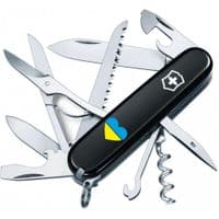 Нож Victorinox Huntsman Ukraine 91 мм Черный Сердце сине-желтое (1.3713.3_T1090u)