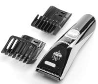 Машинка для стрижки Holmer HHC-0245B PRO, Black, 5W, питание от сети/аккумулятор, 2 насадка, 12 настроек длины (0.5-33мм), время работы 45мин, в комплекте зарядное устройство, масло, щеточка