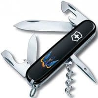 Нож Victorinox Spartan Ukraine 91 мм Черный Трезубец-Ласточка (1.3603.3_T1230u)
