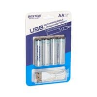 Аккумулятор Beston AA USB Type-C 1460mAh 1.5V Li-ion*4 (2AC-60/AA620265)