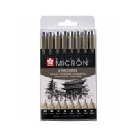 Лайнер Sakura Набор Pigma Micron 8 шт, Черный (8712079459536)
