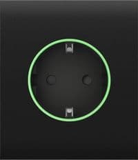 Центральна панель для вбудованої розетки Ajax CenterCover for Outlet smart, Jeweler, бездротова, чорний