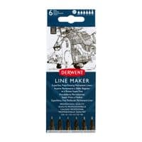 Лайнер Derwent набор Line Maker Black 6 шт, черные (5028252595803)