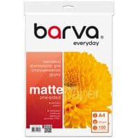 Фотобумага Barva, матовая, A4, 220 г/м², 100 лист, серия "Everyday" (IP-AE220-207)