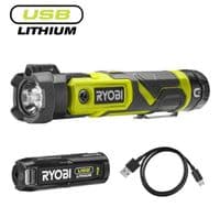 Ліхтар Ryobi RLP4-120G, 4В USB Lithium, акб 1х2Аг, поворотна голівка, магнит
