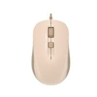 Миша дротова безшумна Fstyler, USB, 1600 dpi, бежевий