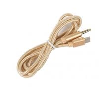Кабель AUX Type-C - TRRS Audio 3.5мм Male/Male 1м Золотой