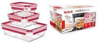 Набір контейнерів Tefal Master Seal, 3шт, жаростійке скло, прозорий