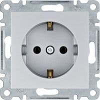 Розетка з з/к Lumina, срібна, 16А/230В
